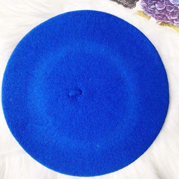 THE COUNTESS Royal Blue French Wool Beret - Picture 8 of 10